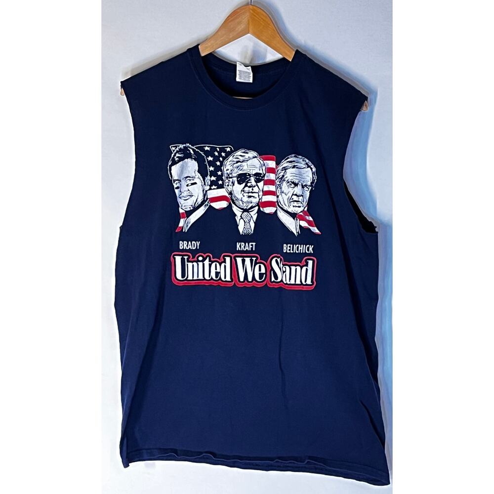 Patriot's United We Stand Brady Kraft Belichick Sleeveless Tshirt PreOwned fair